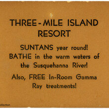 Three-Mile Island Resort parody ad