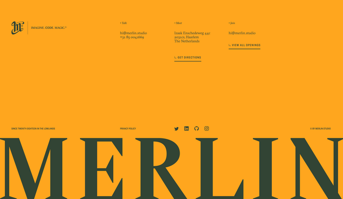 Merlin Studio website 4