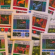 Zodiac birthday cards