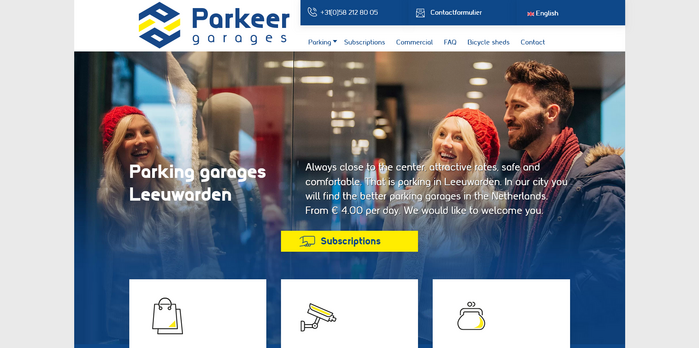 Parkeer Garages logo and website 2