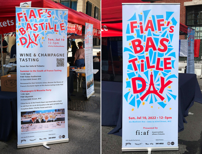 Roll-up banners for the wine &amp; champagne tasting