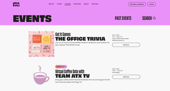 ATX TV website and festival identity 4