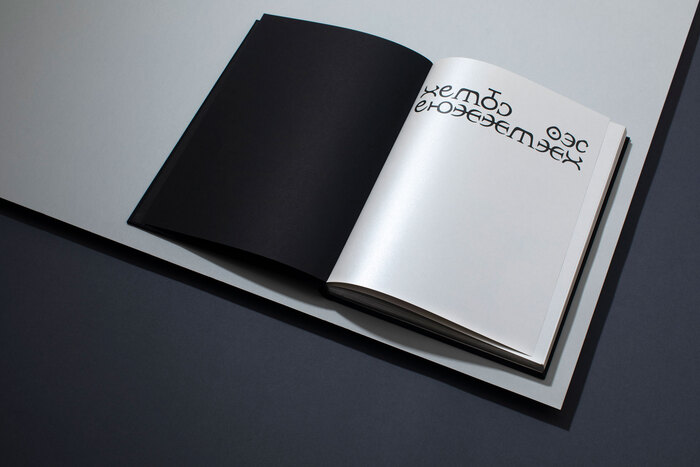 Page with the unnamed custom typeface inspired by the Golden Dawn’s cipher
