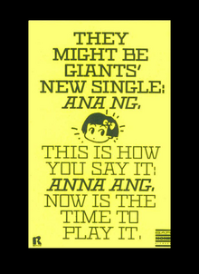 <span>They Might Be Giants – “</span>Ana Ng” single handbill