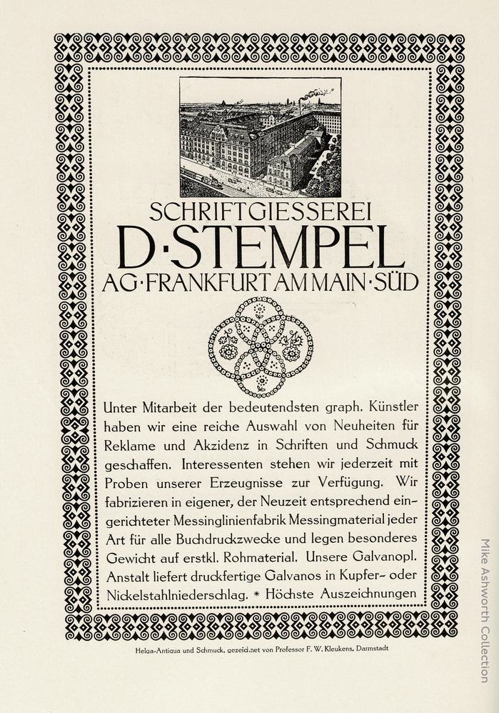 Schriftgießerei D. Stempel AG ad