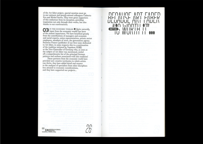 Affranchissement – Acting for the advancement of Art faber 16
