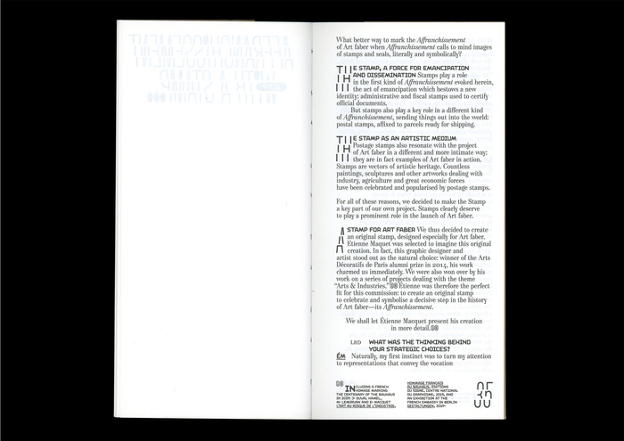 Affranchissement – Acting for the advancement of Art faber 17