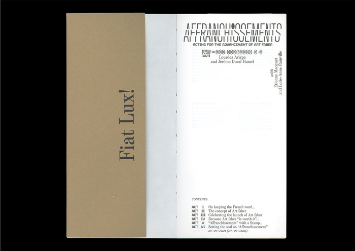Affranchissement – Acting for the advancement of Art faber 3