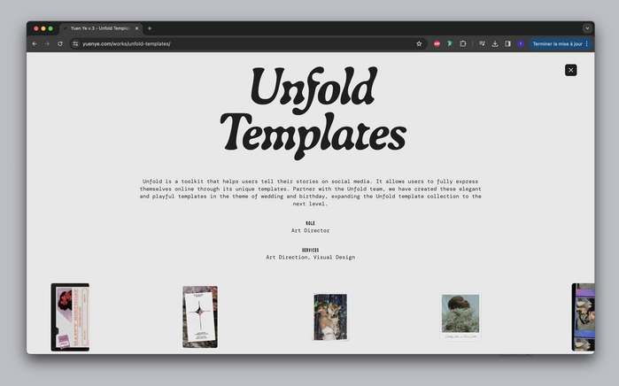 Yuen Ye – Athena Tian’s portfolio website 5