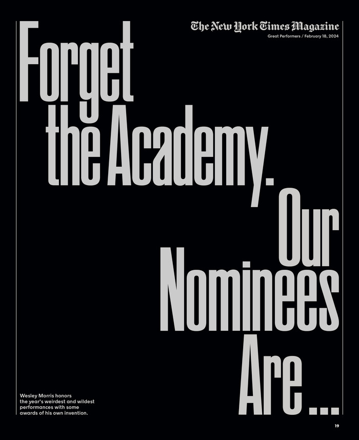 The New York Times Magazine, “Great Performers” issue 2024 3