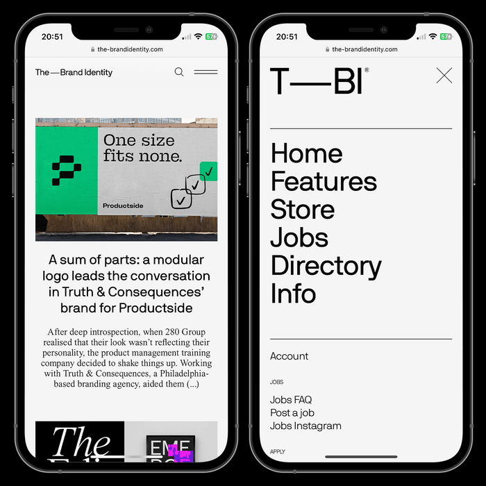 The Brand Identity website 1