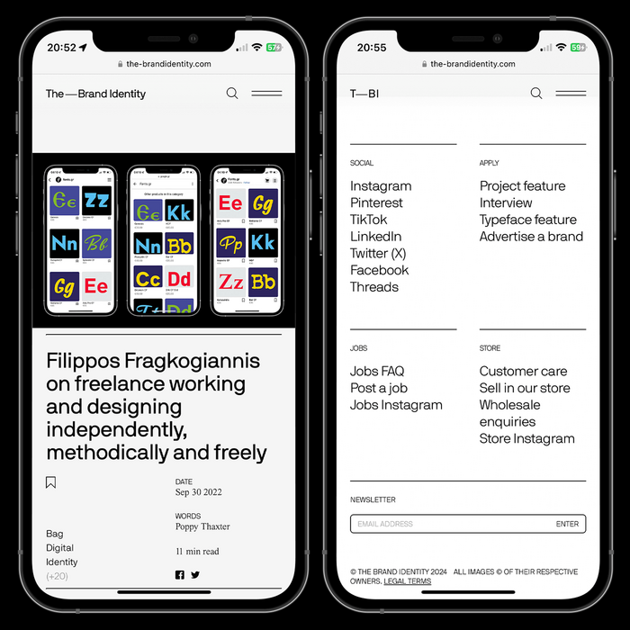 The Brand Identity website 6