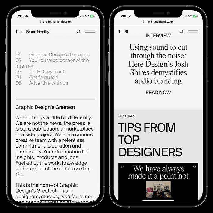 The Brand Identity website 8
