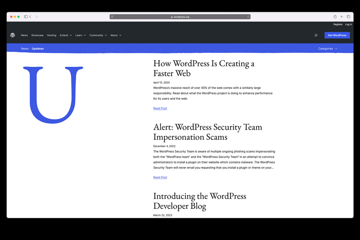 WordPress.org website (2024) 5