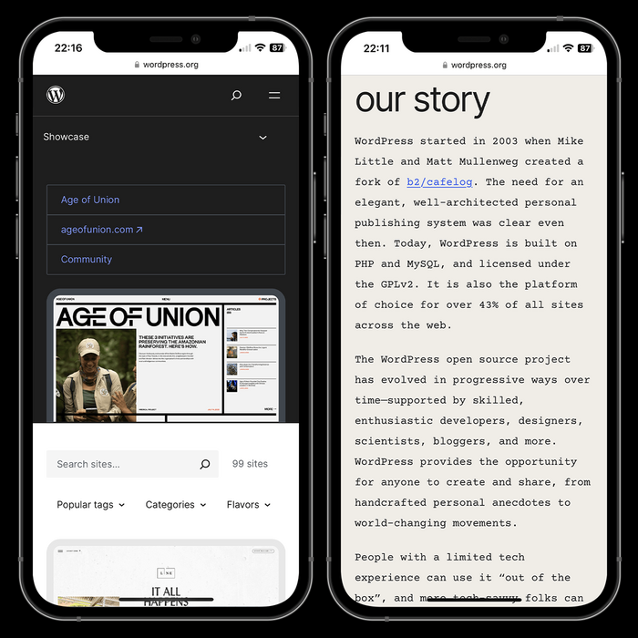 WordPress.org website (2024) 8