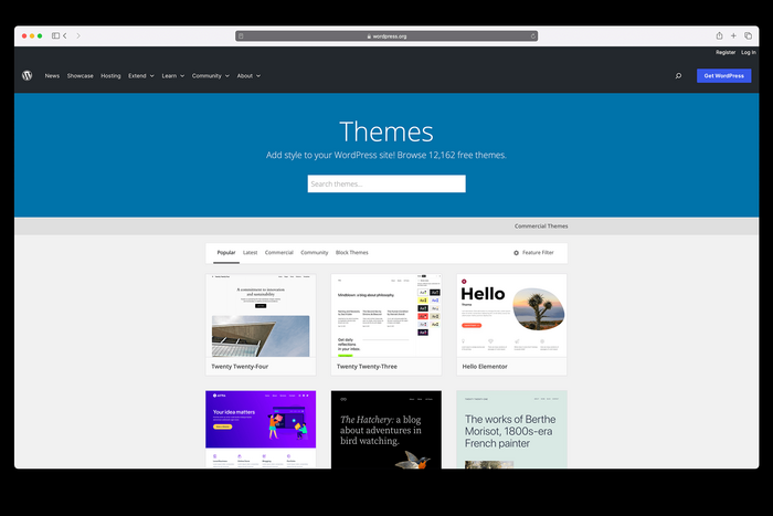 WordPress.org website (2024) 10