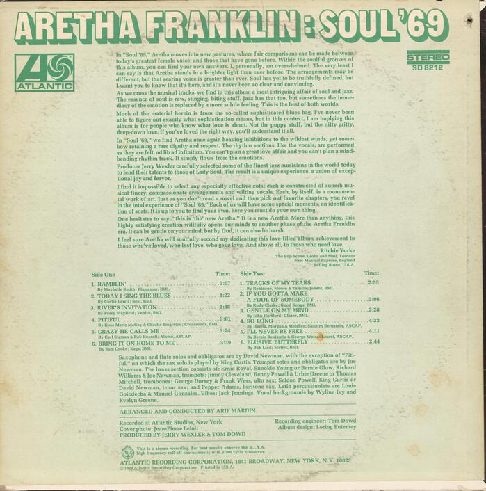 On the back cover, the shaded sans is used together with  Bold. ’s sturdy roman is used for Ritchie Yorke’s liner notes, the track listing, and credits. Melior was also a recurring choice in Eutemey’s album designs.