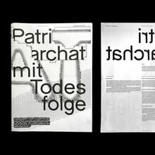 <cite>Patriarchat mit Todesfolge</cite> installation and publication