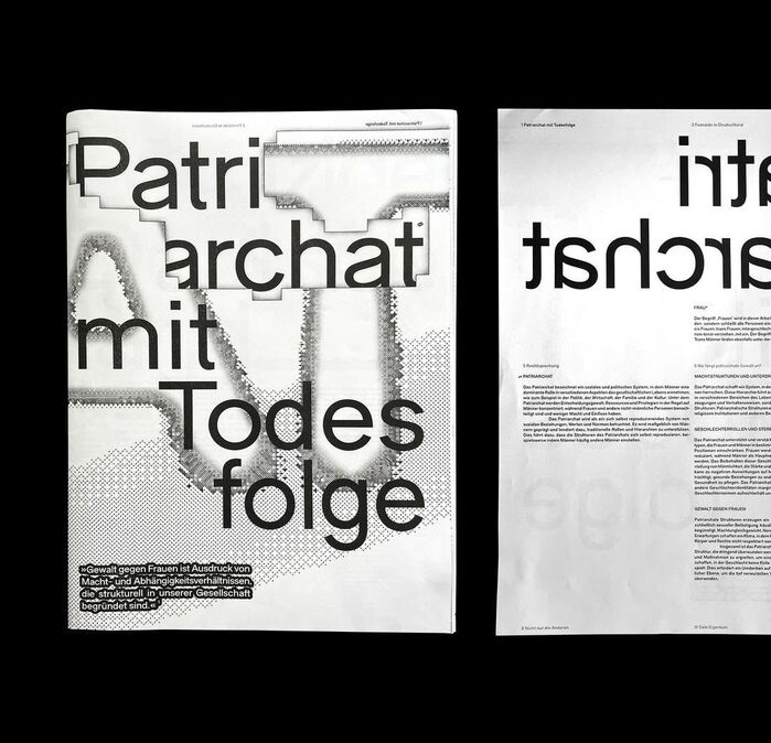 Patriarchat mit Todesfolge installation and publication 1