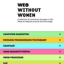 <cite>No Web Without Women</cite> website and posters