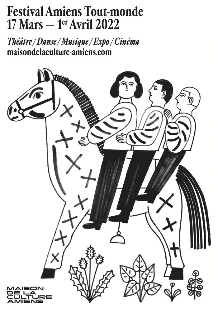 Cover for the 2022 festival program with art by Amélie Fontaine