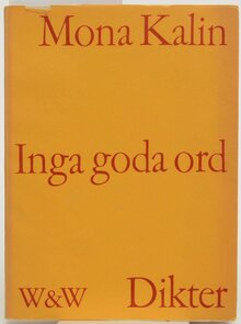 <cite>Inga goda ord</cite> by Mona Kalin