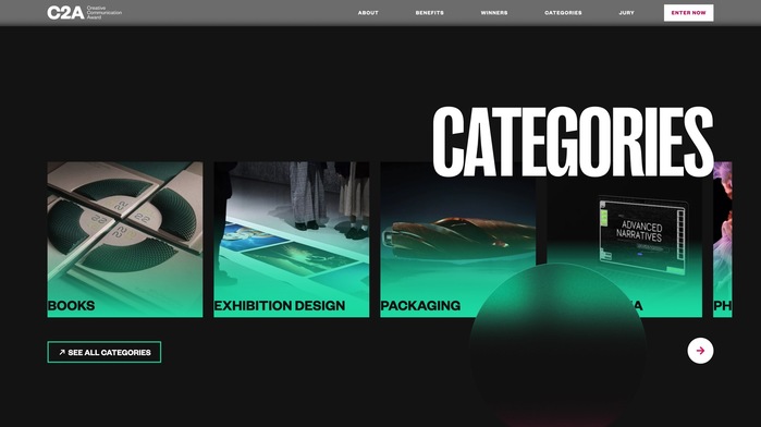 C2A – Creative Communication Awards website 4