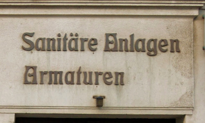 Detail: the first A was mounted the wrong way – a slip that went unfixed for more than 100 years.