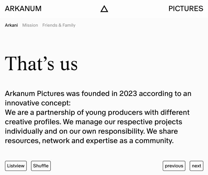 Arkanum Pictures website 5