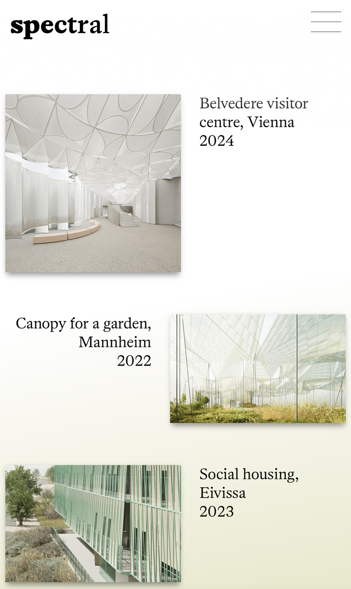spectral portfolio website 2