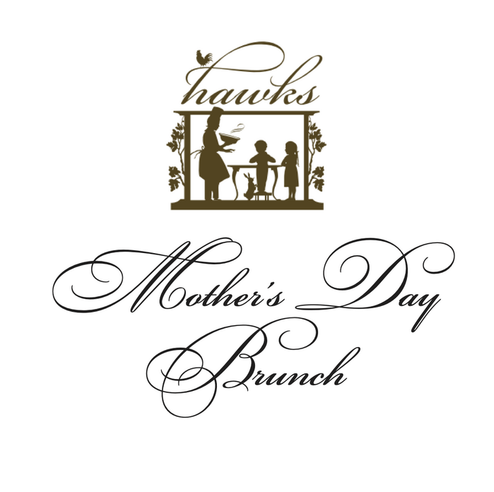 Detail of the menu for the Mother’s Day Brunch 2024. It also uses Bickham Script, here with ornate swash capitals.