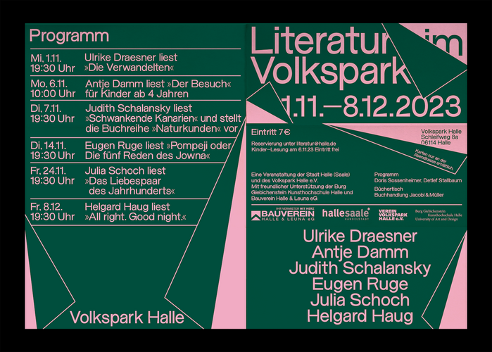 Literatur im Volkspark 2022 and 2023 1