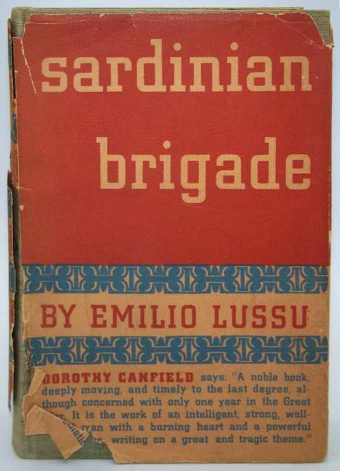 Sardinian Brigade (1939), with a blurb by Dorothy Canfield