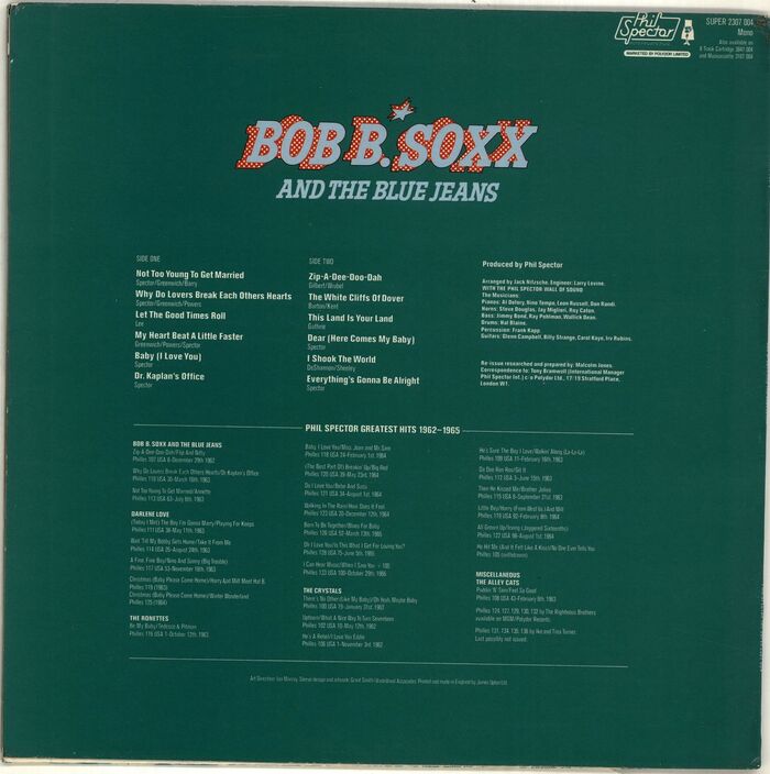 Bob B. Soxx And The Blue Jeans – Bob B. Soxx And The Blue Jeans Album ...