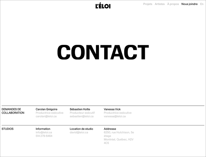 L’ÉLOI website 8