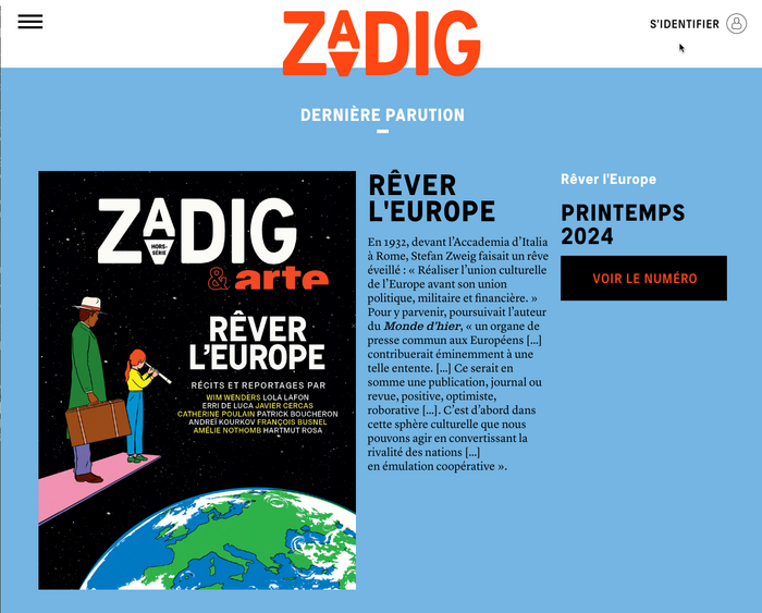 The Zadig website uses Signal and Lyon Text, too, here additionally with .