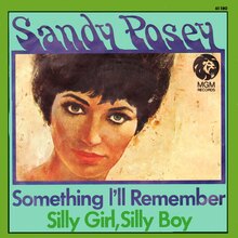 Sandy Posey – “Something I’ll Remember” / “Silly Girl, Silly Boy” German single cover