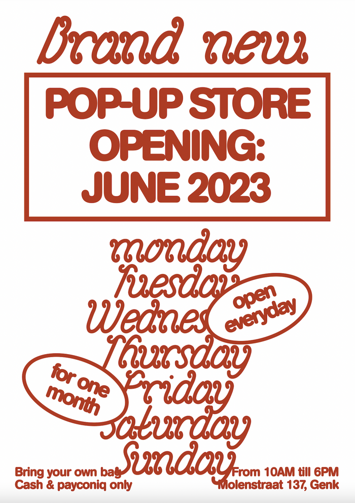 Pop-up store opening poster 1