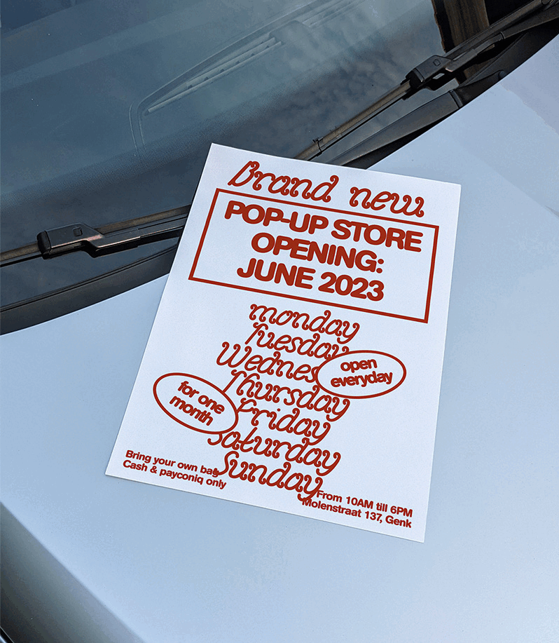 Pop-up store opening poster 2