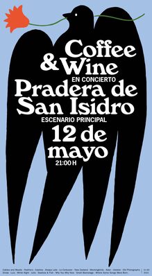 Coffee &amp; Wine at Pradera de San Isidro concert poster