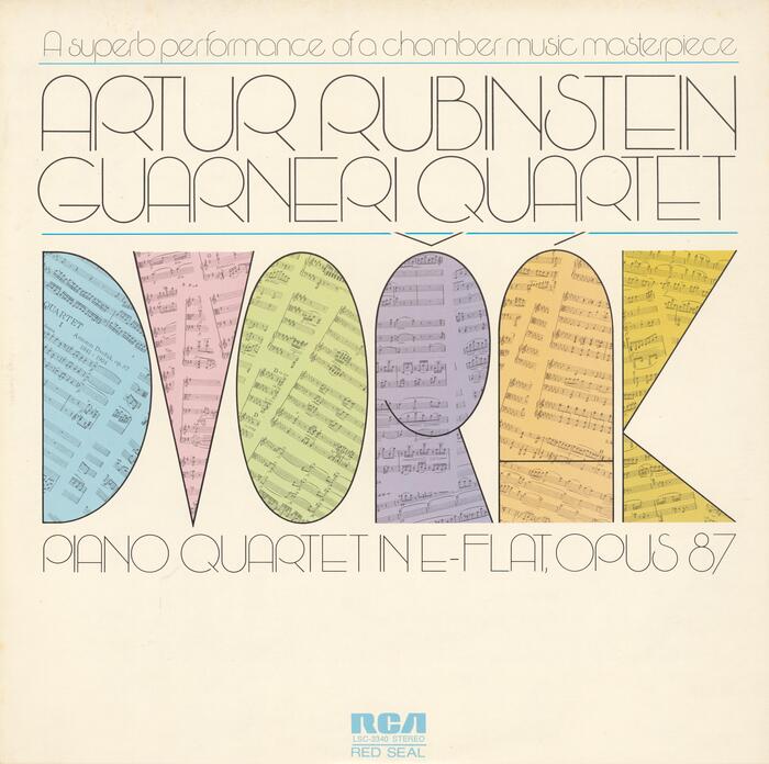 Arthur Rubinstein, Guarneri Quartet – Antonín Dvořák’s Piano Quartet in E-Flat, Opus 87 album art