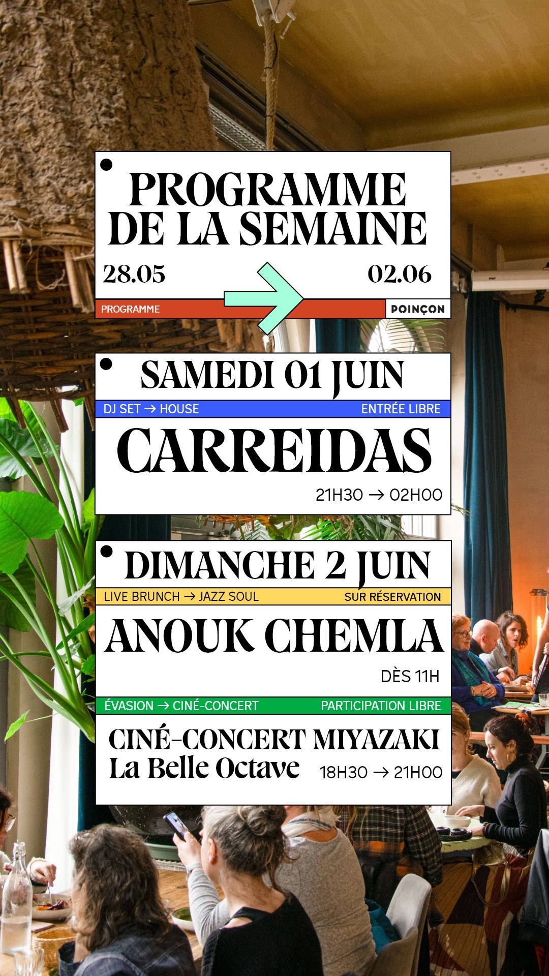 Poinçon Paris event schedules