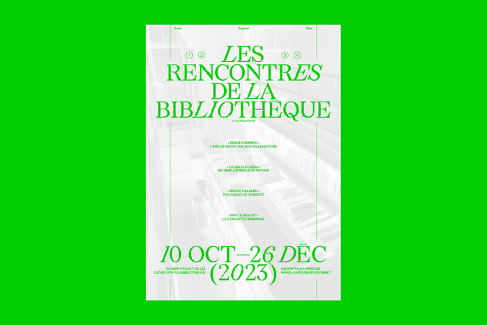 Main program posters with the names of the first four guests