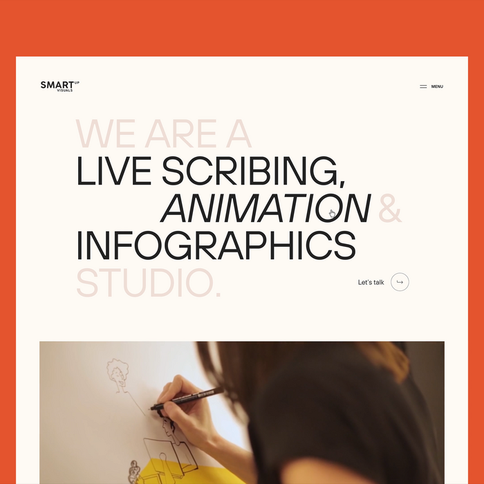 Smartup Visuals portfolio website 1