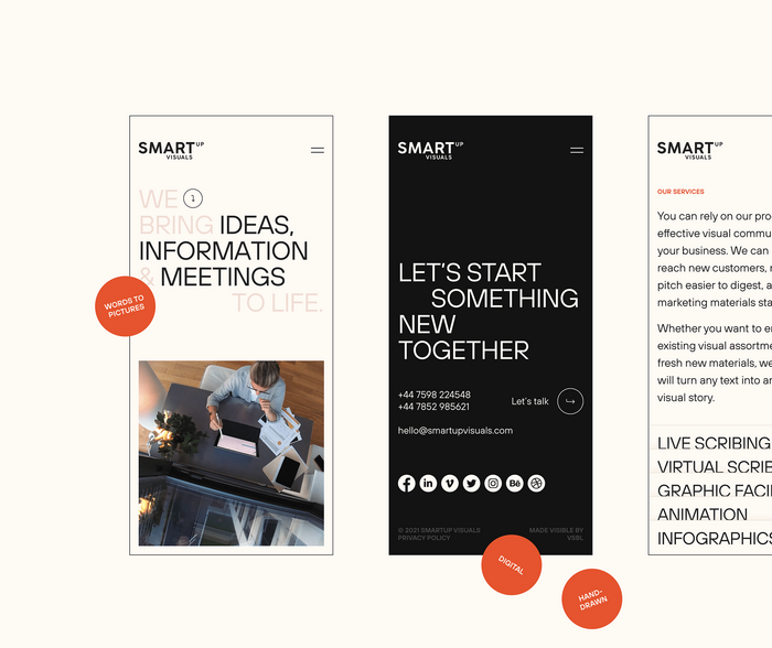 Smartup Visuals portfolio website 3