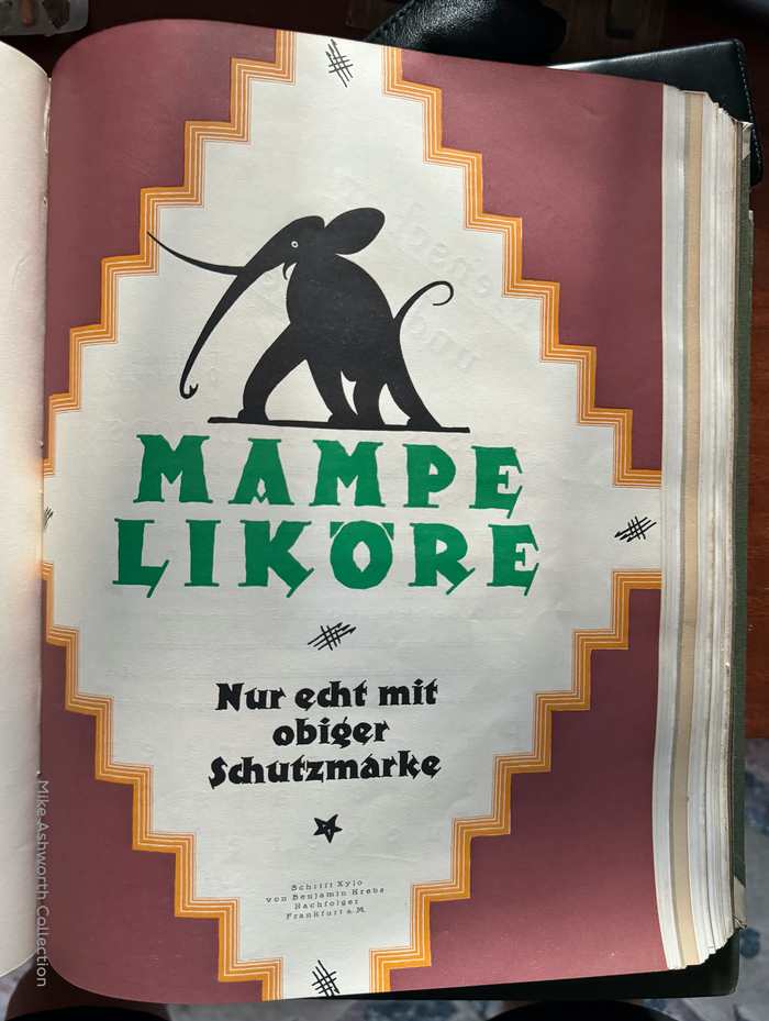 Mampe Liköre ad in Gebrauchsgraphik, vol. 1, no.&nbsp;9