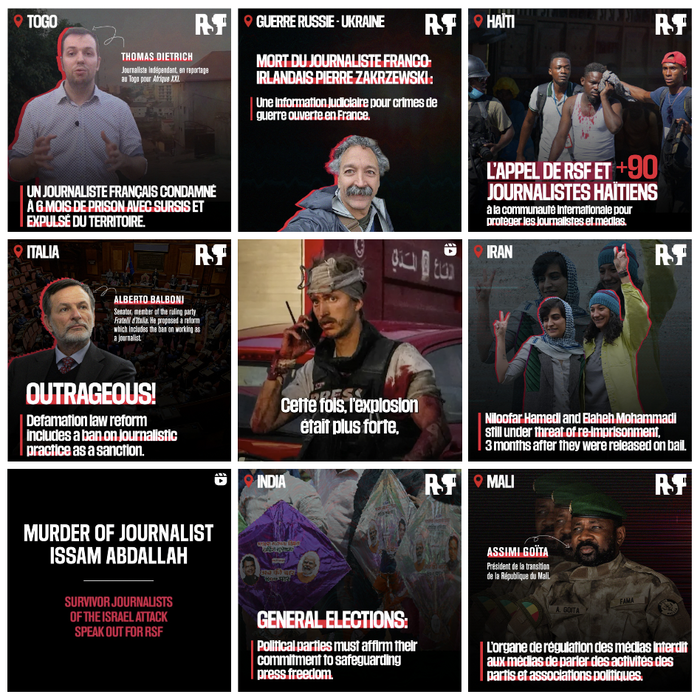 Media Sans is heavily used on RSF’s social media channels, too.
