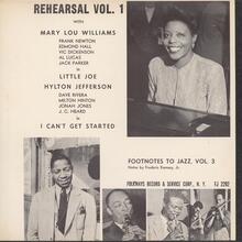 Mary Lou Williams, Hylton Jefferson – <cite>Rehearsal Vol.<span class="nbsp"> </span>1</cite> album art Mary Lou Williams, Hylton Jefferson – <cite>Rehearsal Vol.<span class="nbsp"> </span>1</cite> album art