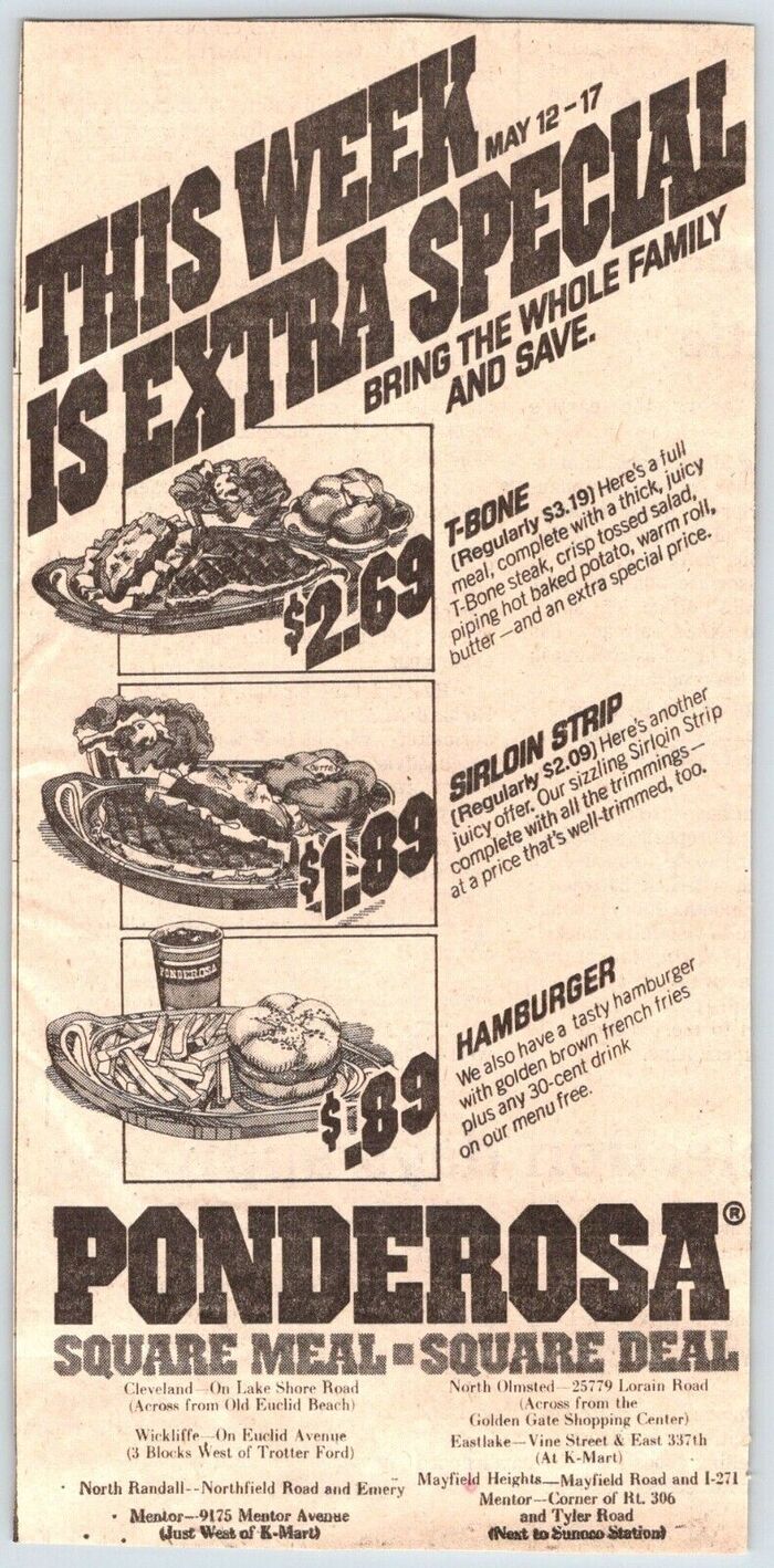 &ldquo;This week is extra special&rdquo; newspaper ad, 1976