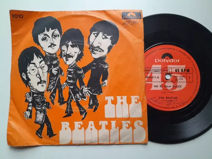 The Beatles – “No es ella dulce” / “Llora por una sombra” Argentinian single cover 2